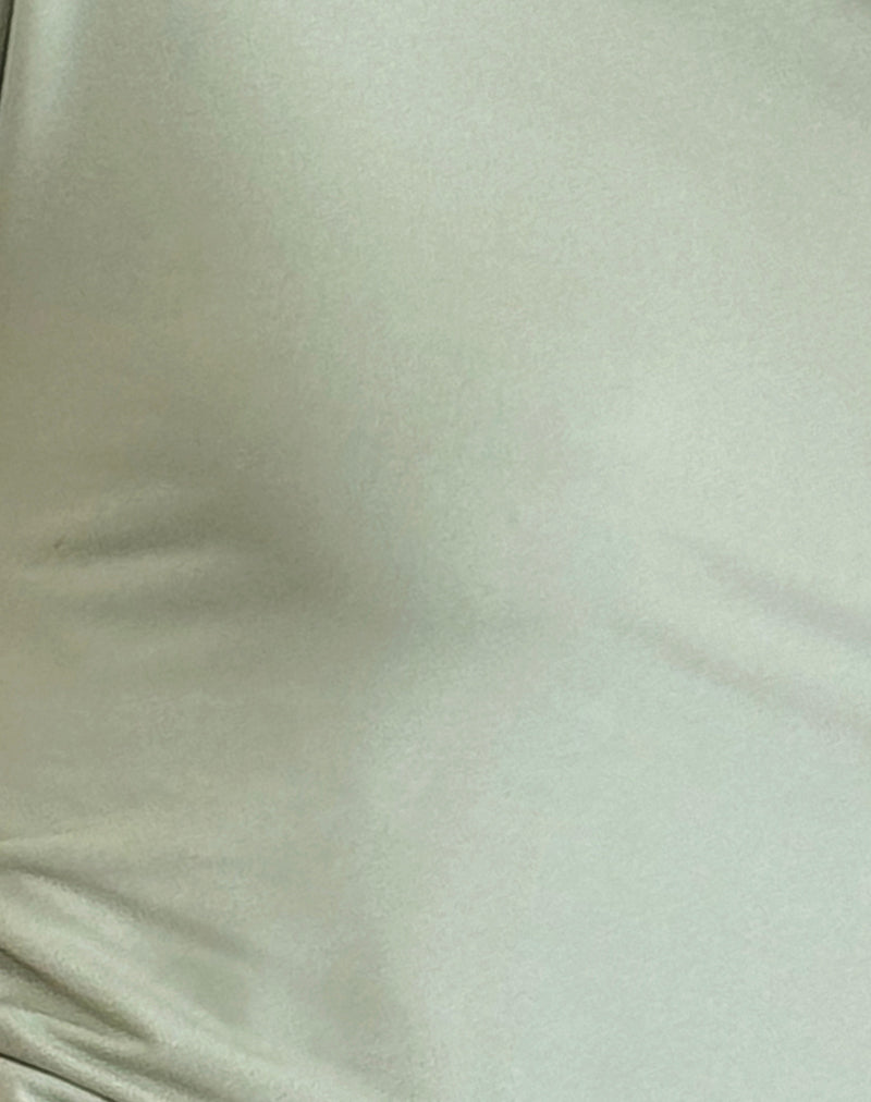 Bentley Ruched Top in Slinky Mint-Nico Sky