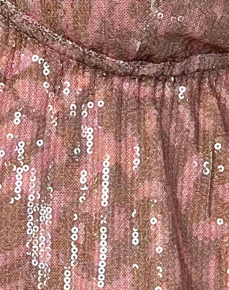 Rokudo Halterneck Top in Boho Batik Sequin Pink-Nico Sky