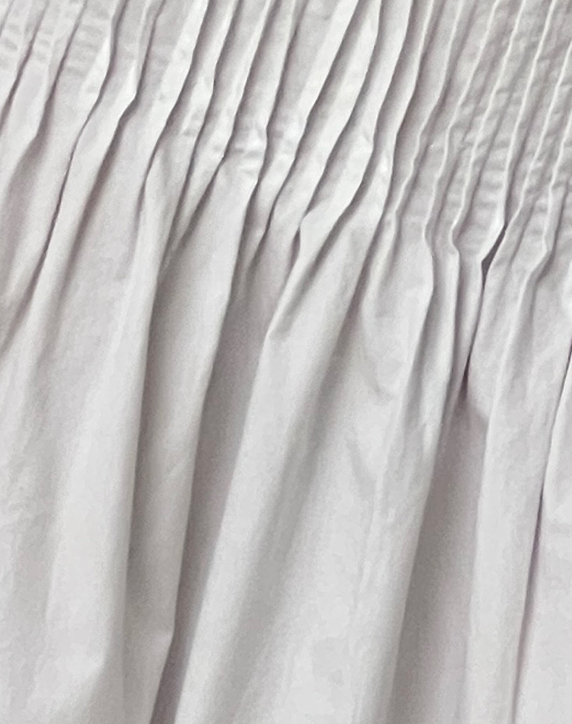 Asada Pleated Waist Midi Skirt in Poplin White-Nico Sky