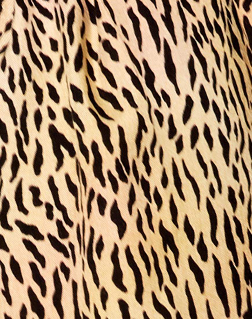 Roma Long Sleeve Top in Mini Tiger Brown-Nico Sky