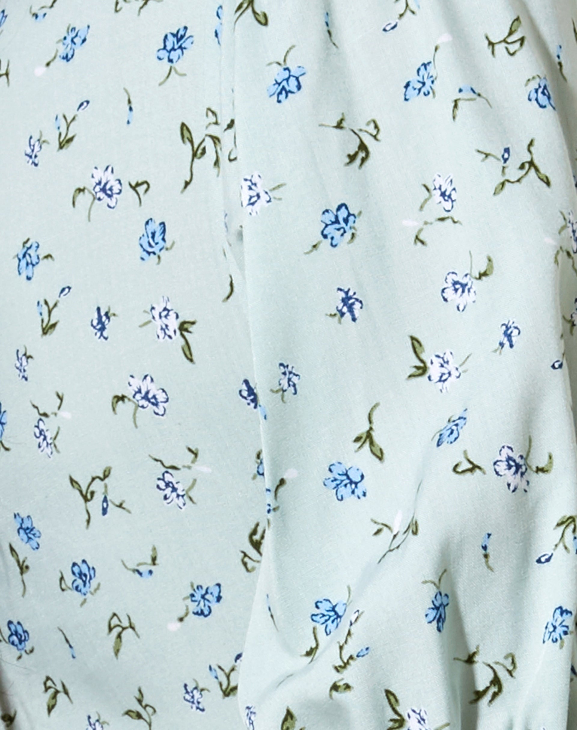 Romana Crop Top in Pretty Petal Green-Nico Sky