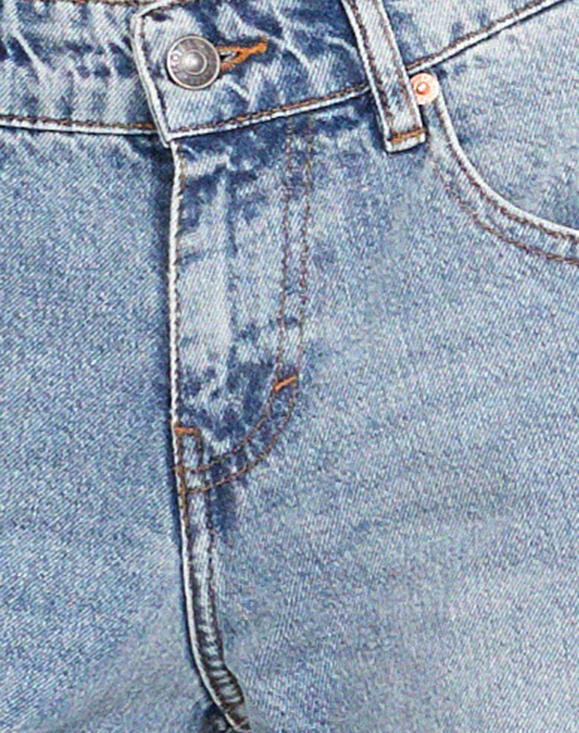 Roomy Extra Wide Raw Hem Low Rise Jeans in Vintage Blue Wash-Nico Sky