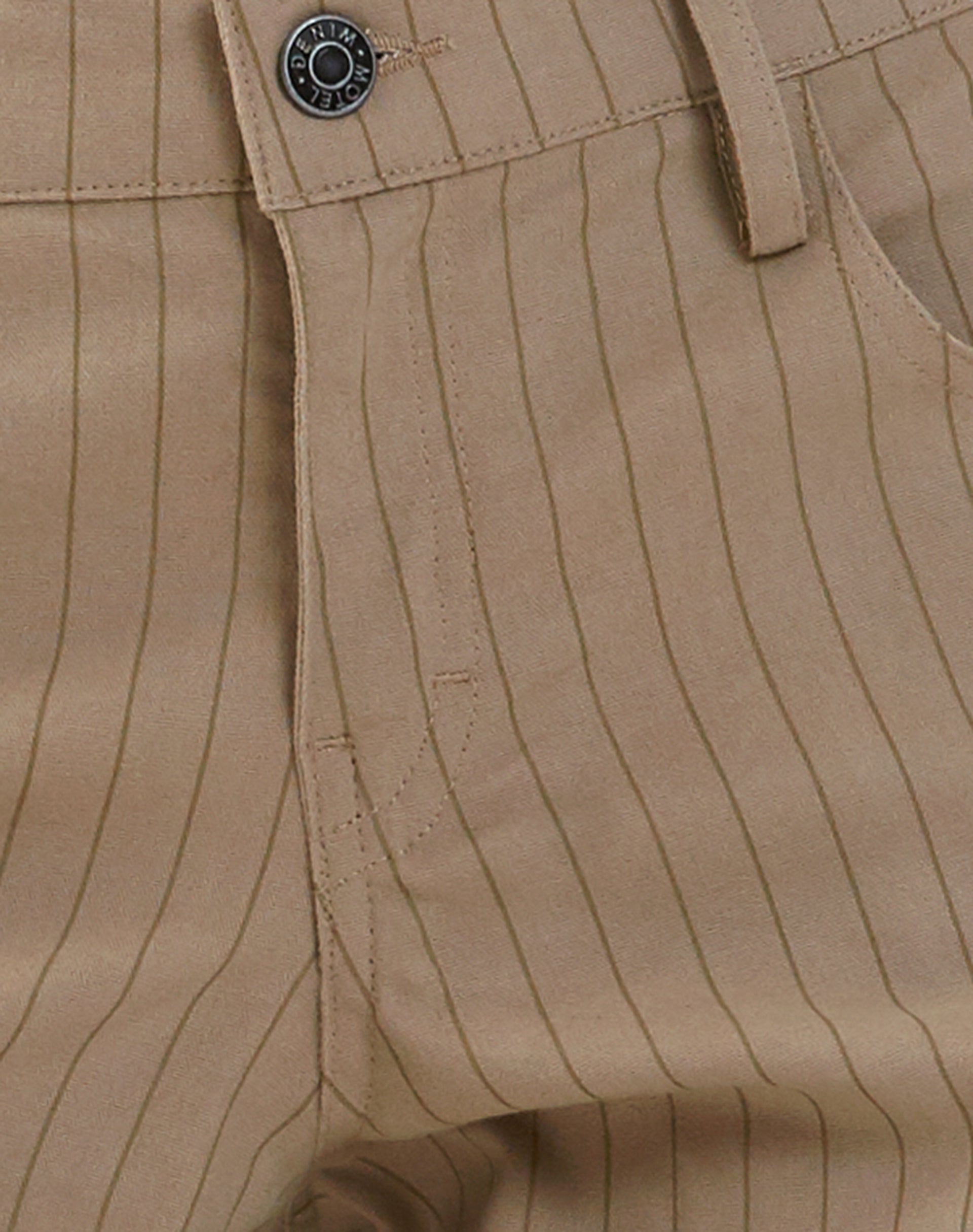 Roomy Low Rise Extra Wide Trousers in Pinstripe Stone-Nico Sky