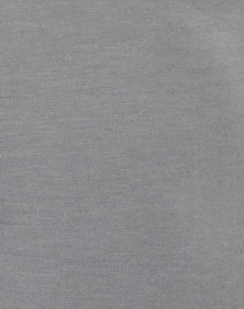 Amane Foldover Short in Rayon Jersey Grey-Nico Sky