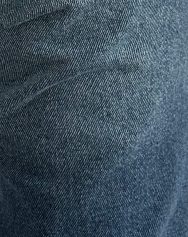 Rigid Low Rise Flare Jeans in Dark Vintage-Nico Sky