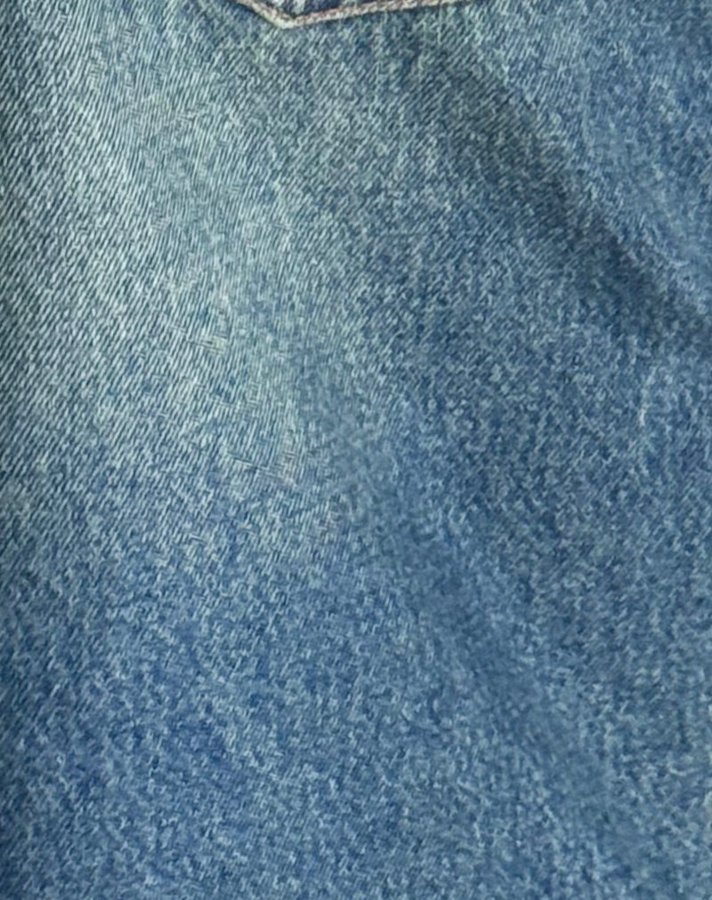 Roomy Extra Wide Low Rise Jeans in Bright Blue-Nico Sky