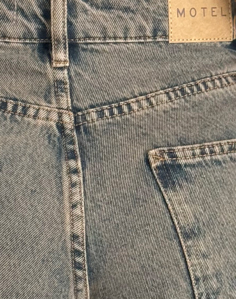 Roomy Extra Wide Low Rise Jeans in Earthy Blue-Nico Sky