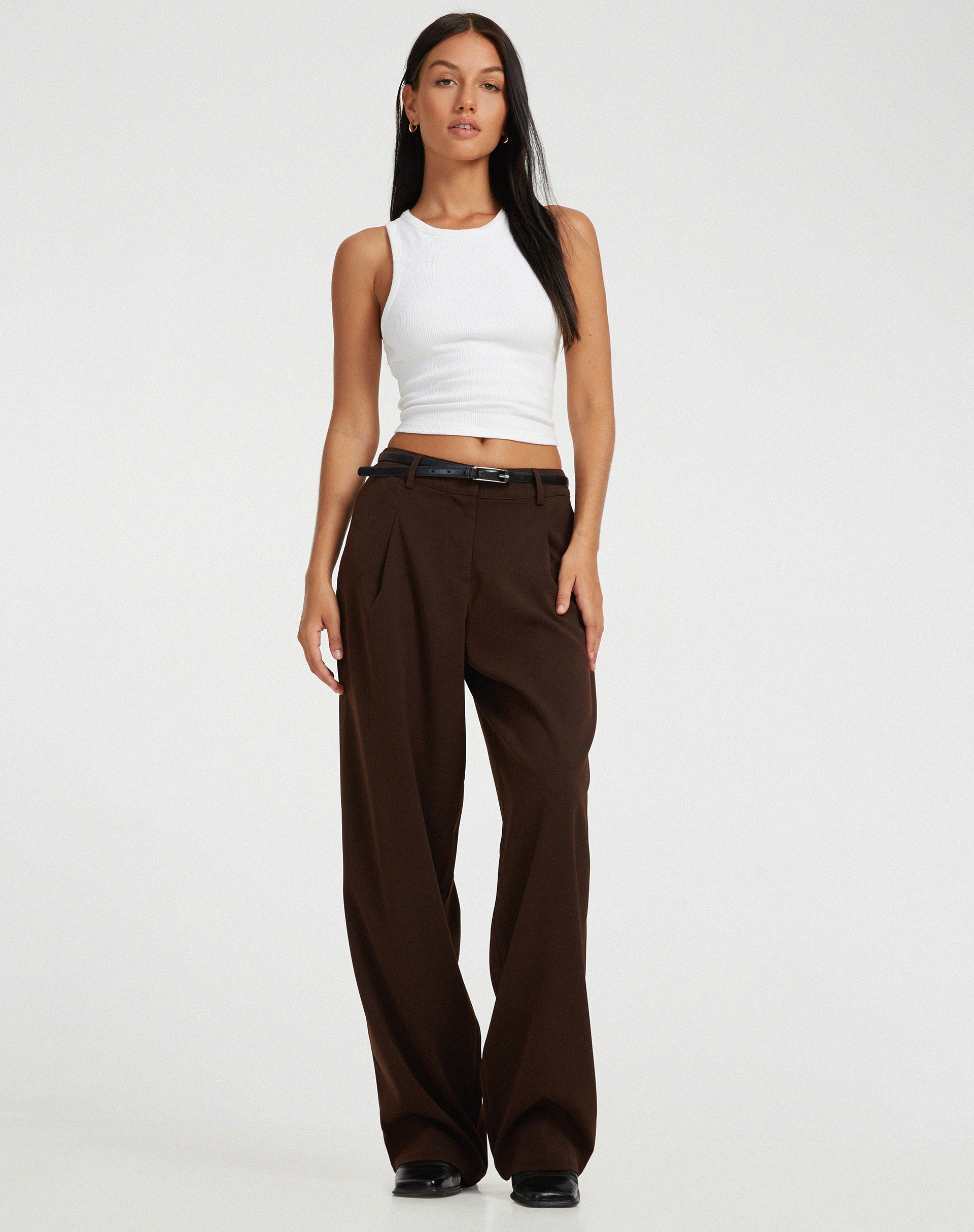 Sabara Trouser in Tailoring Cappuccino-Nico Sky
