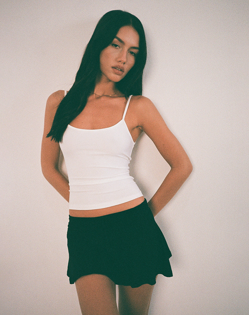 Saeko Micro Skort in Black-Nico Sky