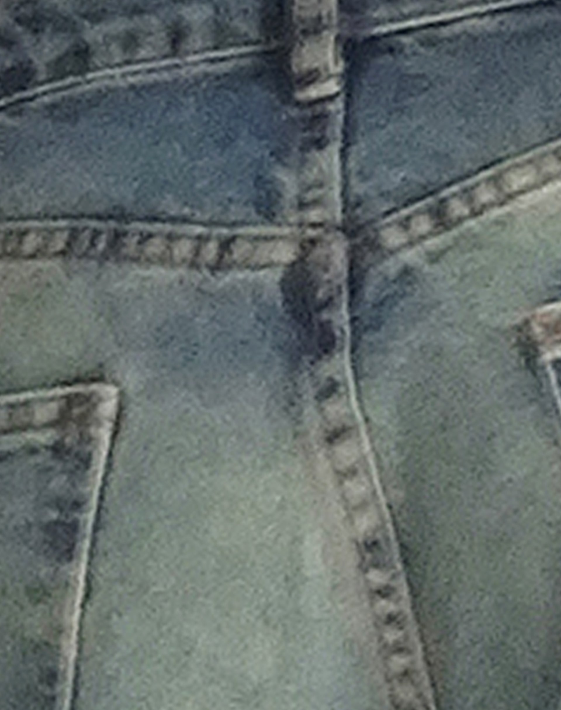 Roomy Extra Wide Low Rise Jeans in Extreme Blue Green-Nico Sky