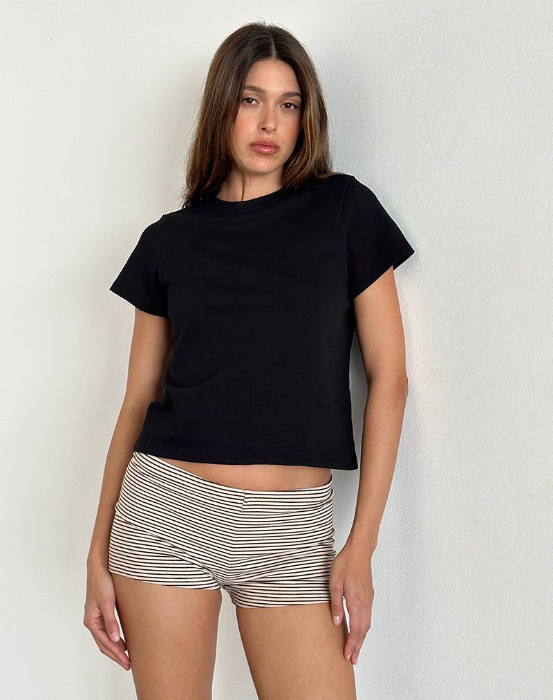 Sakha Boxy Top in Plain Black-Nico Sky