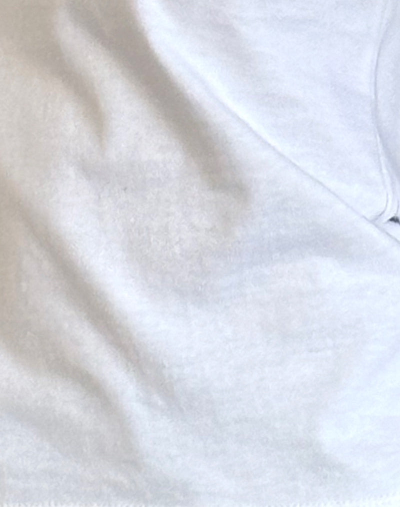 Sakha Boxy Top in Plain White-Nico Sky