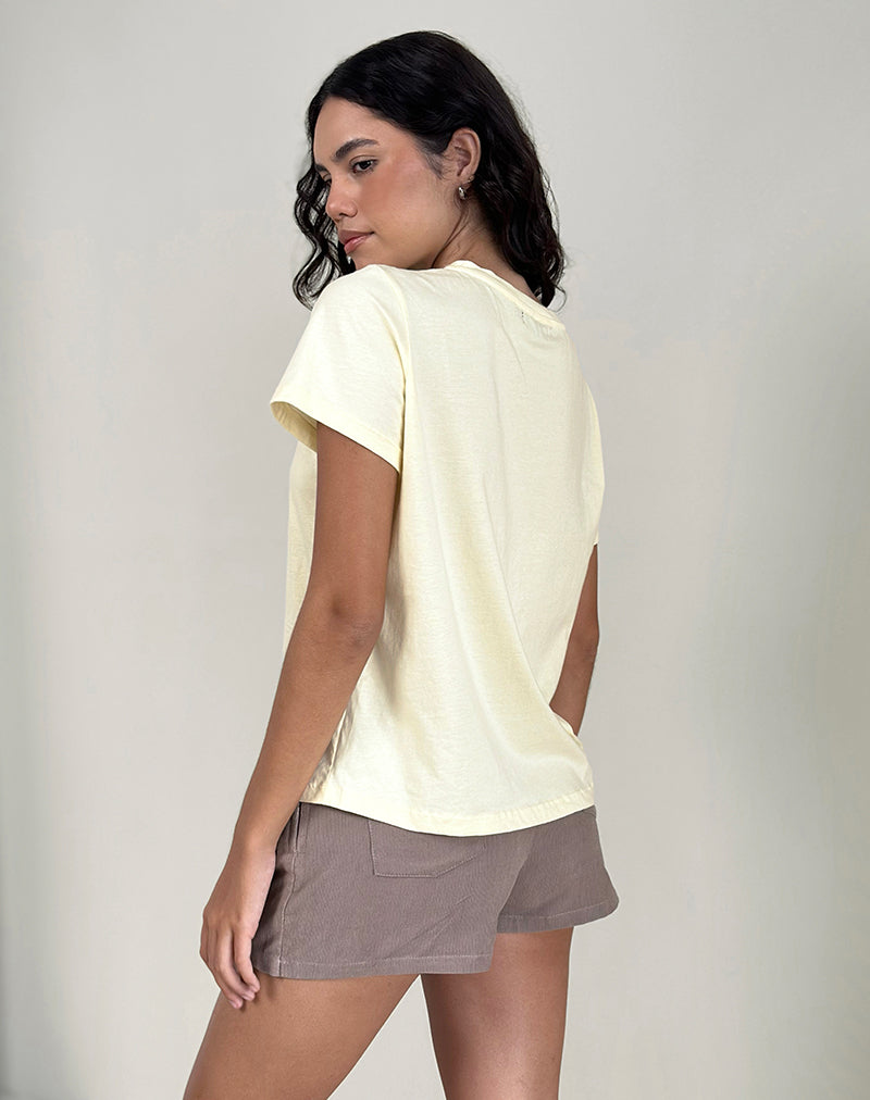 Saki Tee in Buttermilk Healing Stone Horoscope Print-Nico Sky