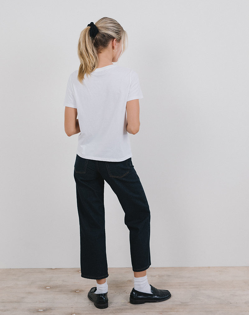 Saki Tee in White Deer with Scarf-Nico Sky