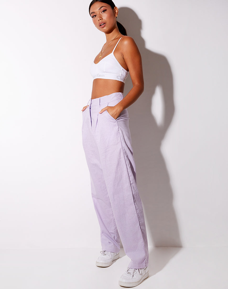 Sakila Trouser in Violet-Nico Sky