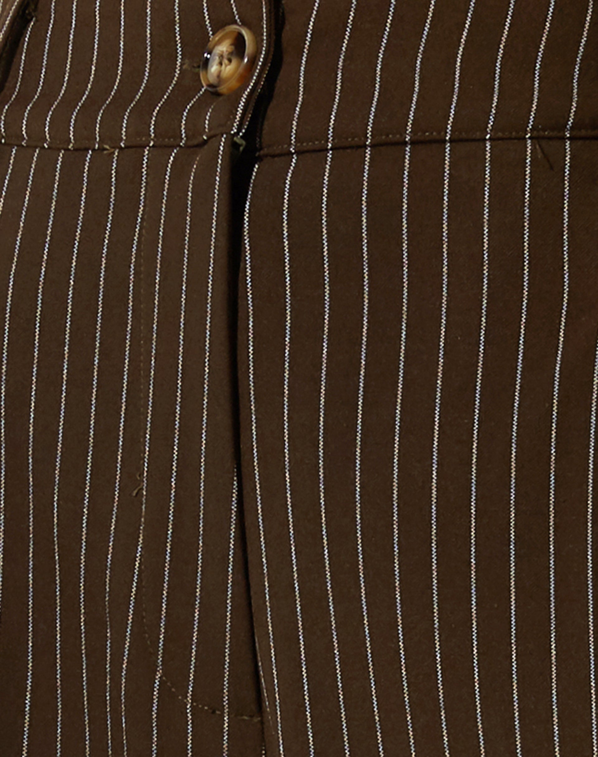 Sakila Trouser in Pinstripe Brown-Nico Sky