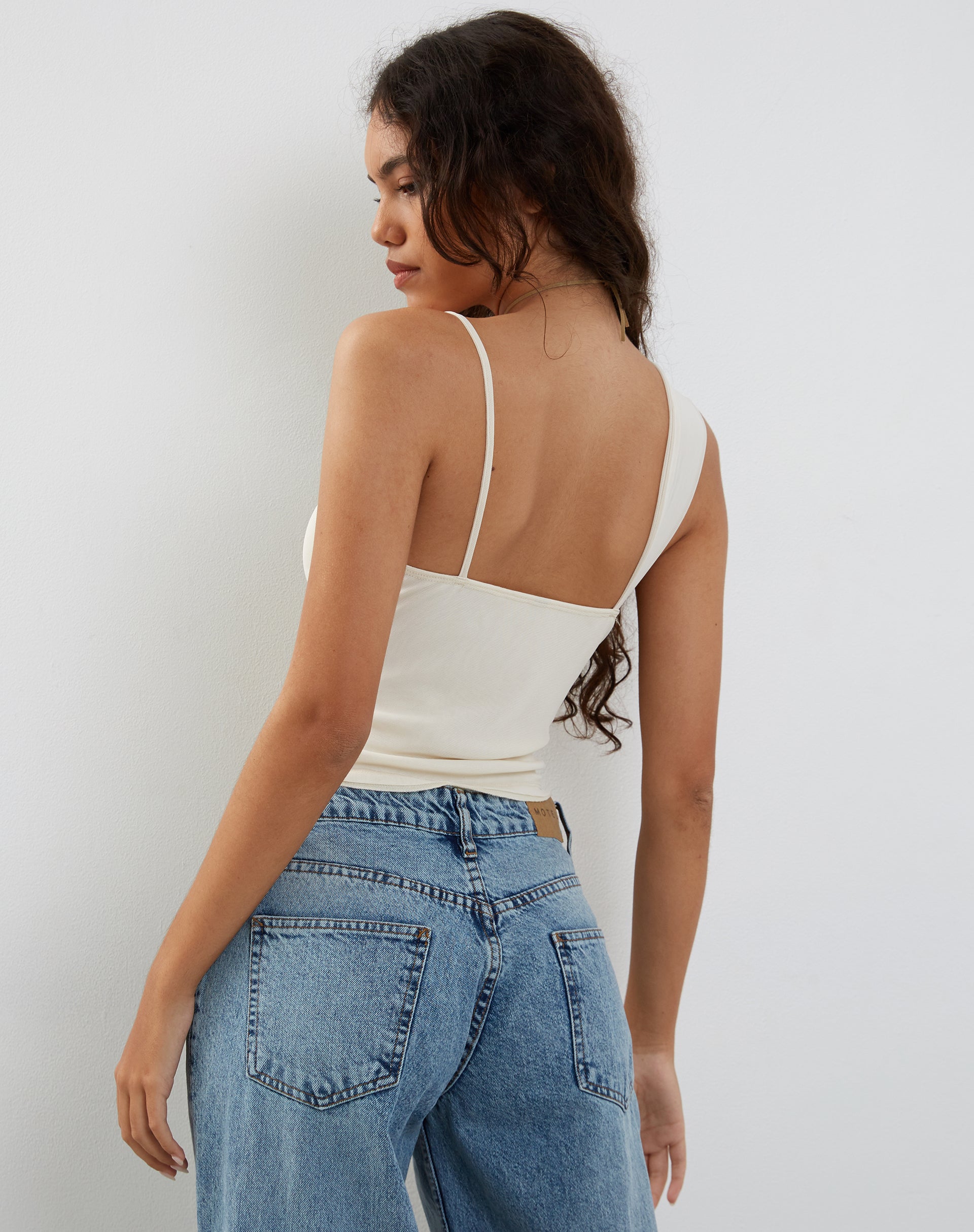 Sambu Top in Mesh Ivory-Nico Sky