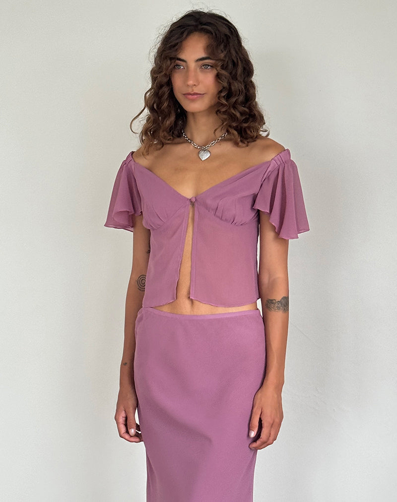Samsiar Top in Chiffon Mauve-Nico Sky