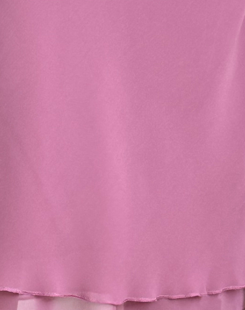 Suharni Midi Skirt in Chiffon Mauve-Nico Sky