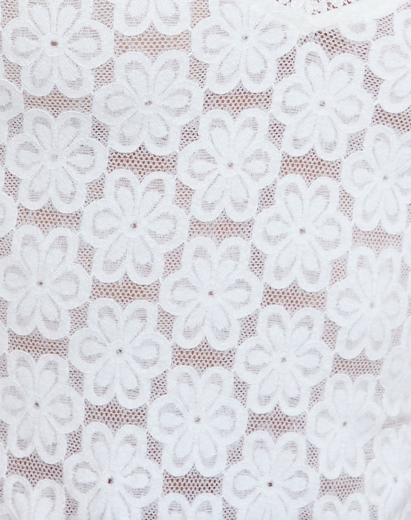 Sanjana Top in Lace Ivory-Nico Sky