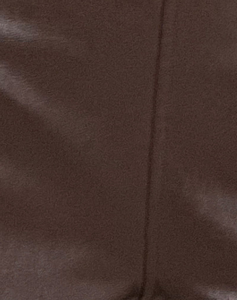 Sanne Hot Pants in PU Brown-Nico Sky