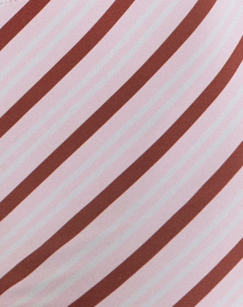 Ciana Hot Pants in Diagonal Stripe Pink-Nico Sky