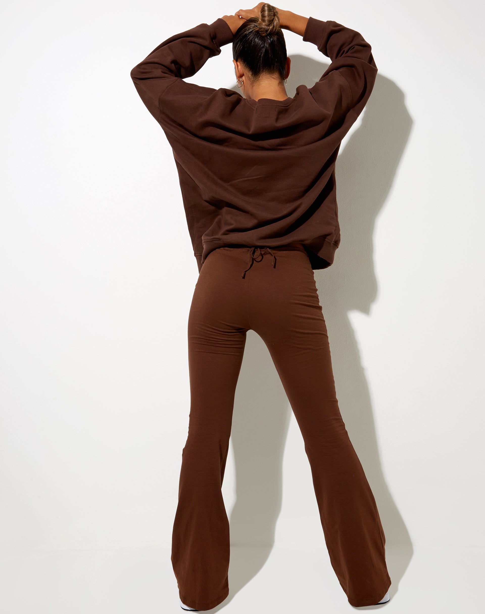 Sekar Flare Trouser in Cocoa-Nico Sky
