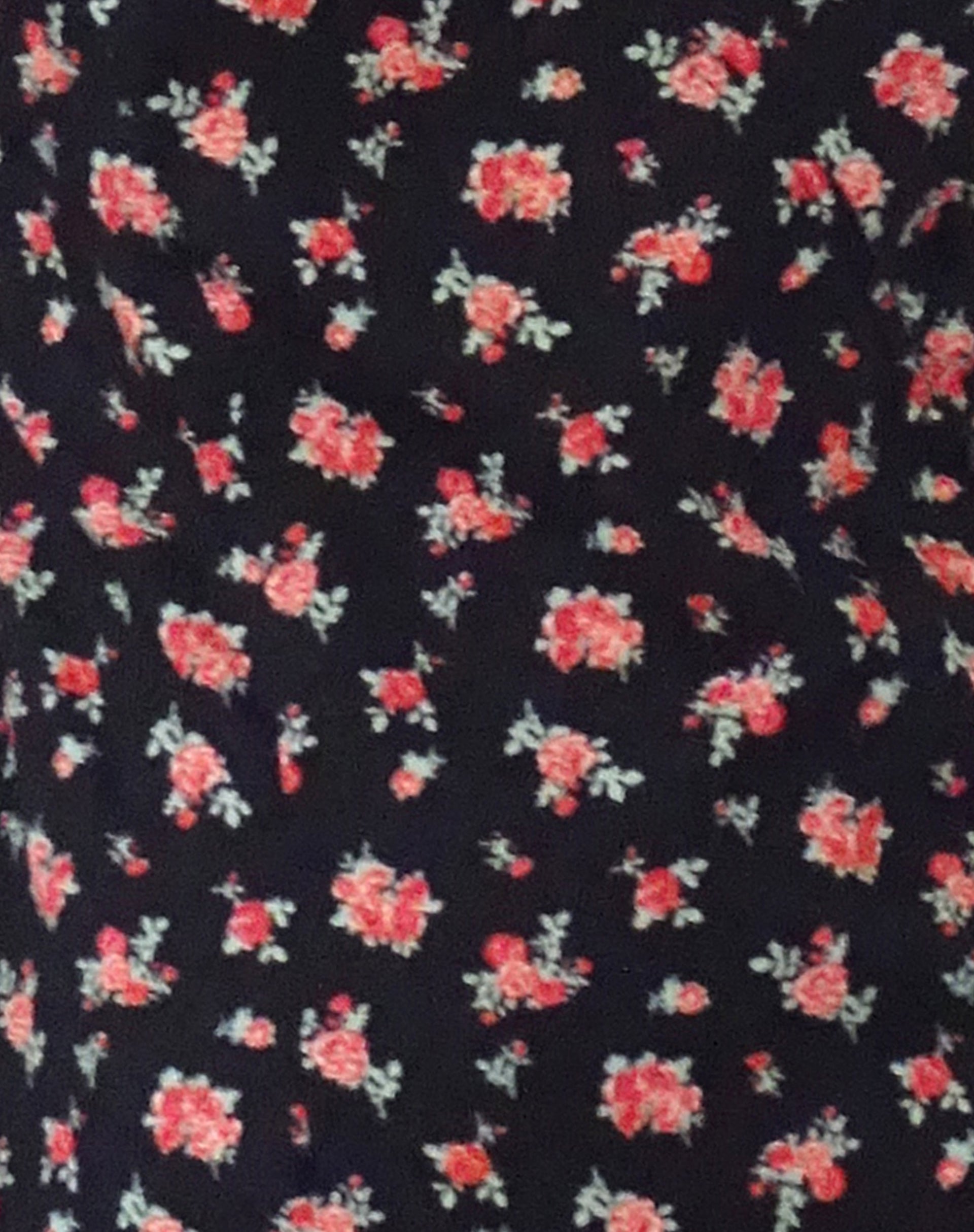 Seleg Mini Dress in Flowing Rose Black-Nico Sky