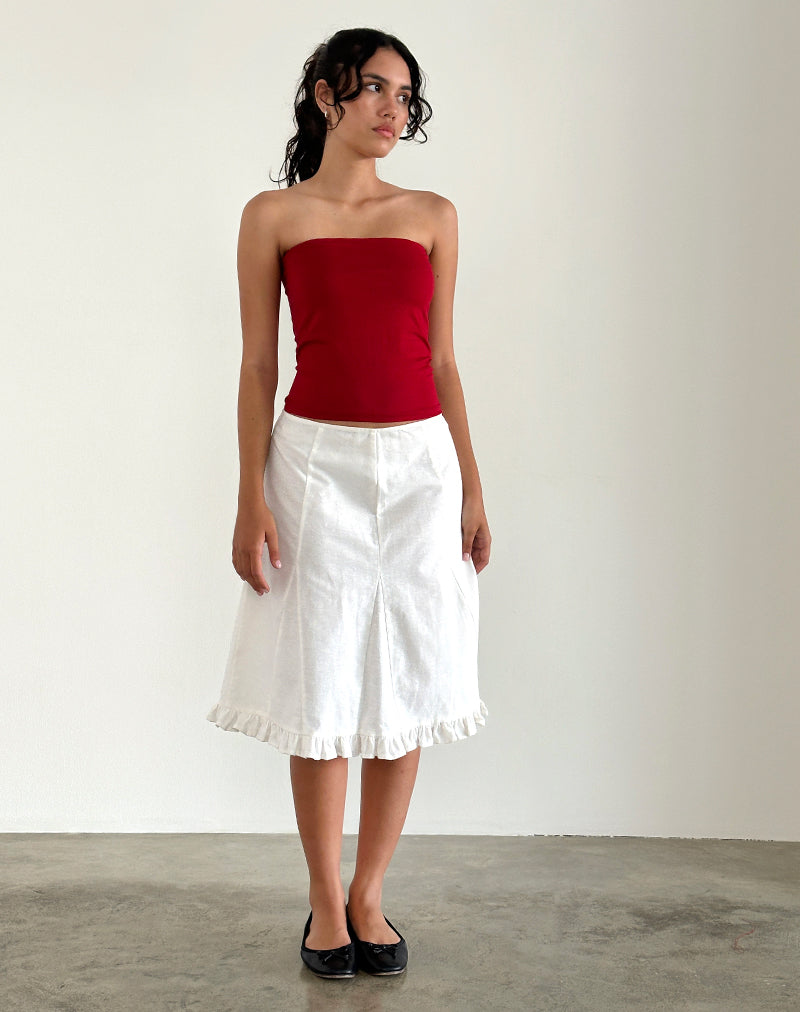 Shaelo Bandeau Top in Adrenaline Red-Nico Sky