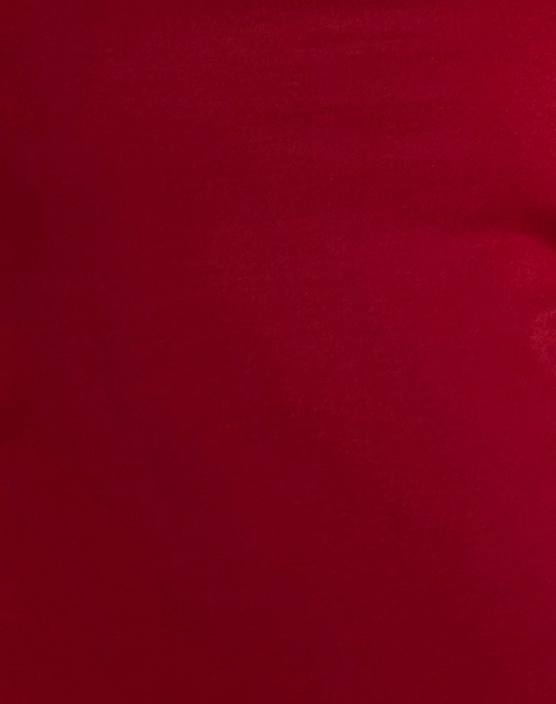 Shaelo Bandeau Top in Adrenaline Red-Nico Sky