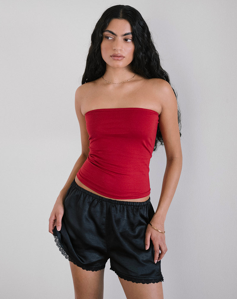 Tega Shorts In Black with Black Lace-Nico Sky