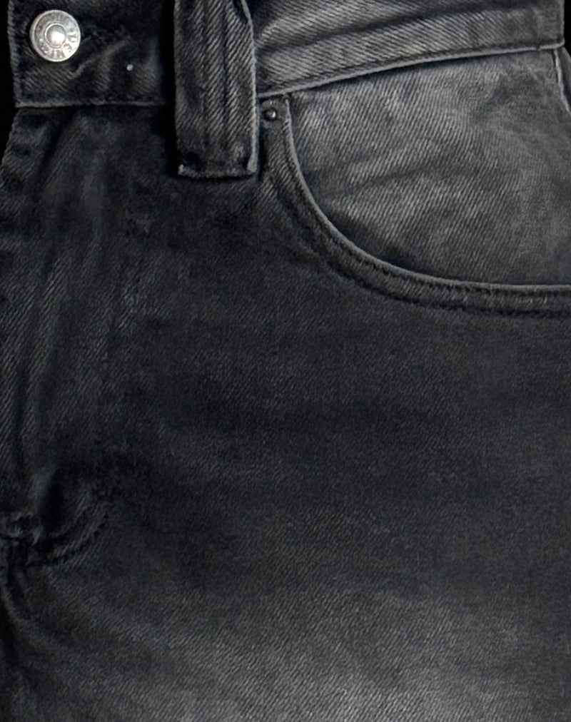 Low Rise Skater Short in Extreme Black-Nico Sky