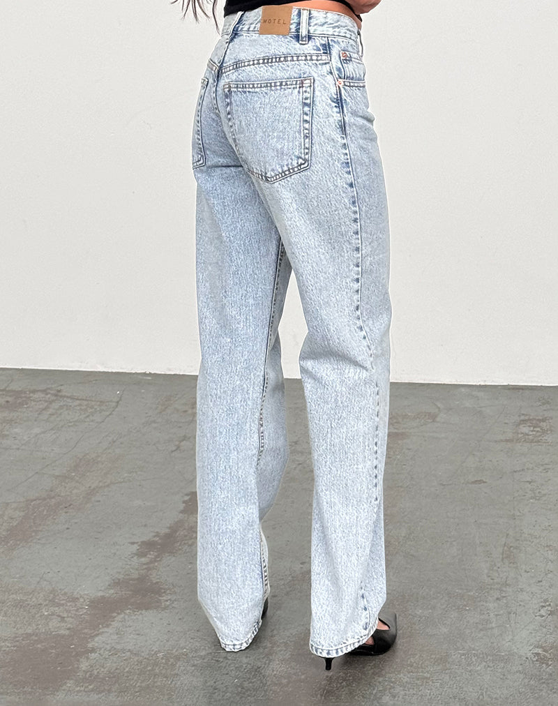Mid Rise Slim Parallel Jeans in 80's Light Wash-Nico Sky