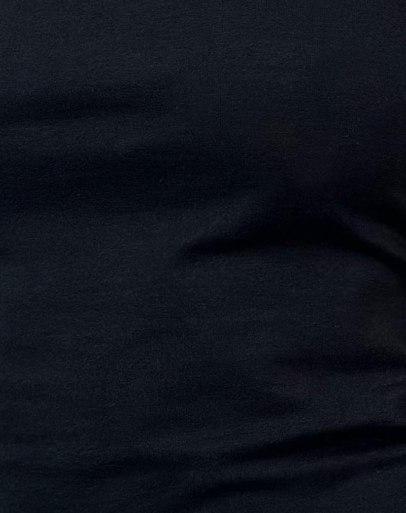 Solani Top in Black with Bambi Animal Binding-Nico Sky