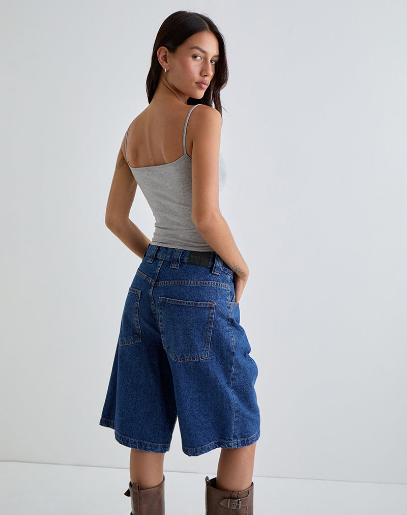 Solay Vest Top in Grey Marl-Nico Sky