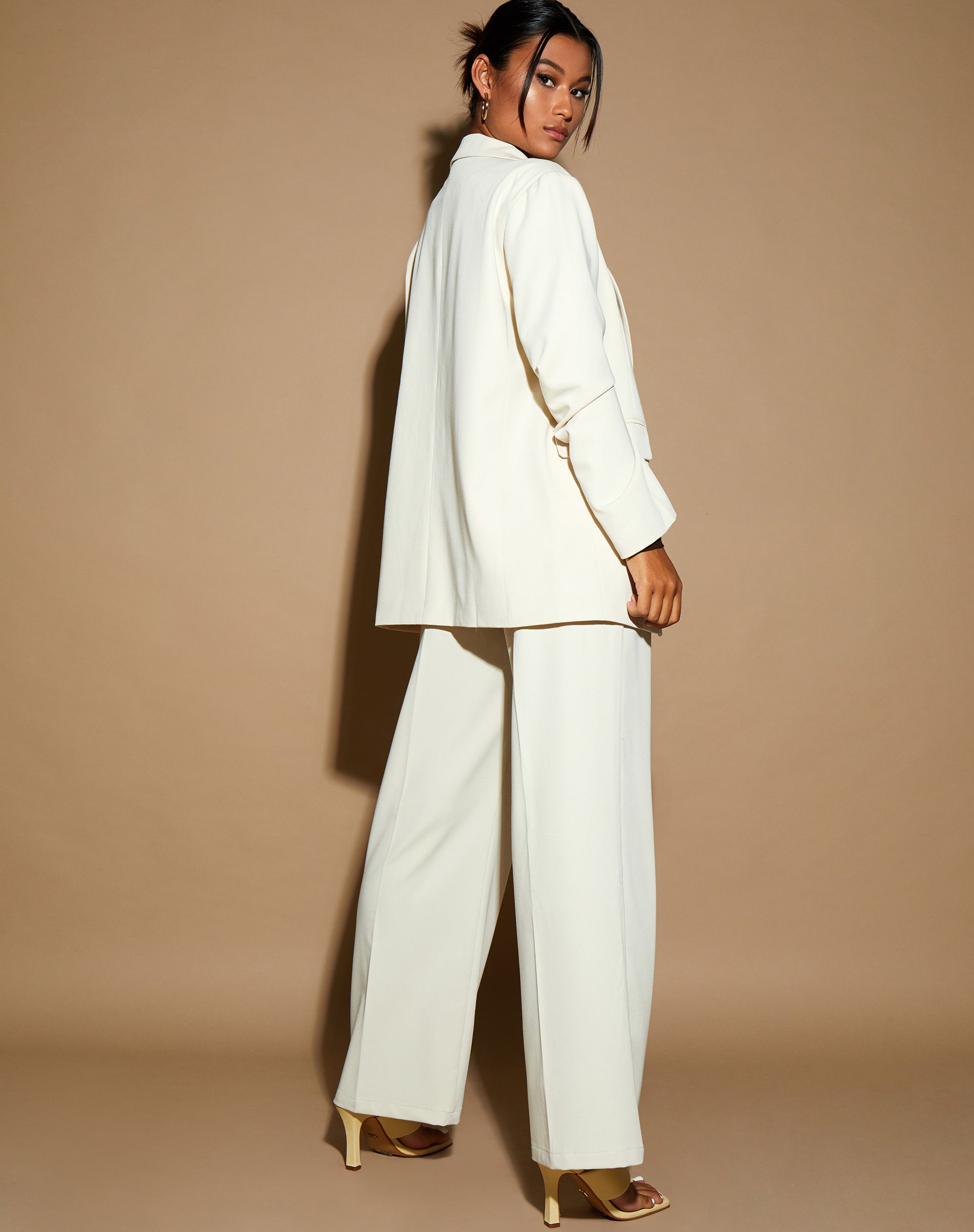 Maiwa Blazer in Cream-Nico Sky