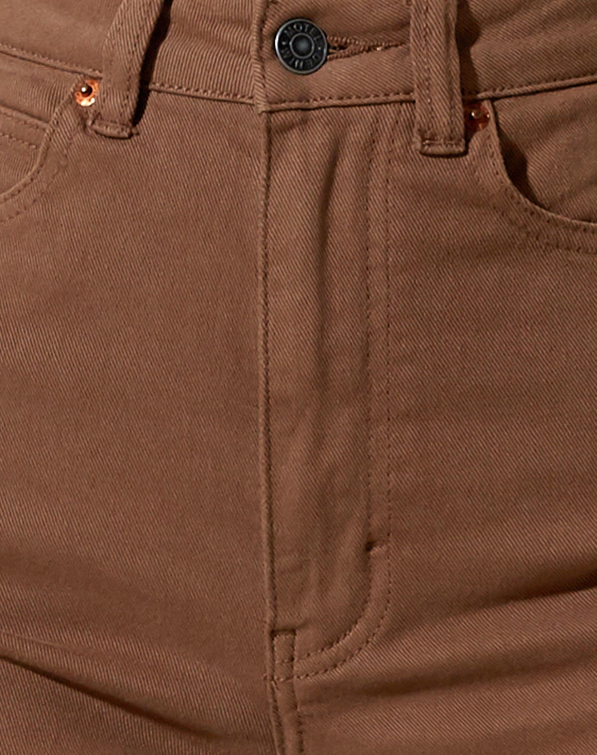 Straight Leg Jeans in Rich Brown-Nico Sky