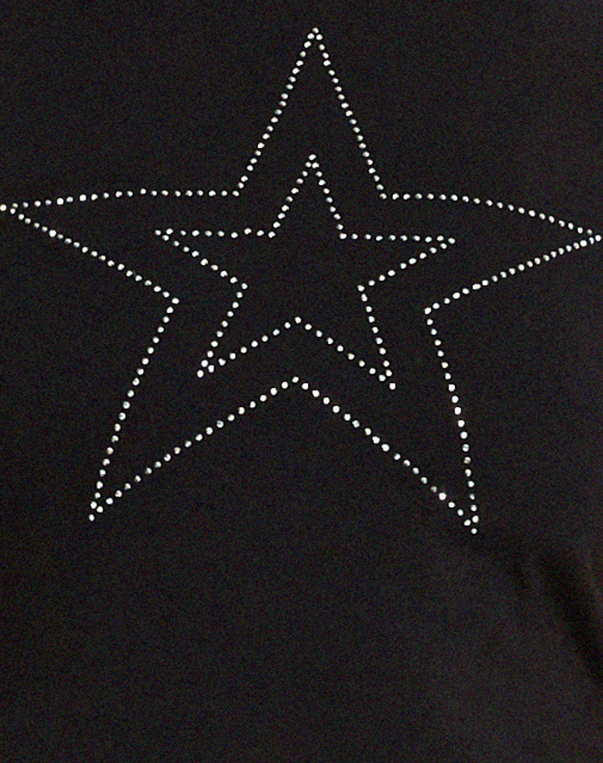 Surtila Crop Top in Black Star Hotfix Diamante-Nico Sky