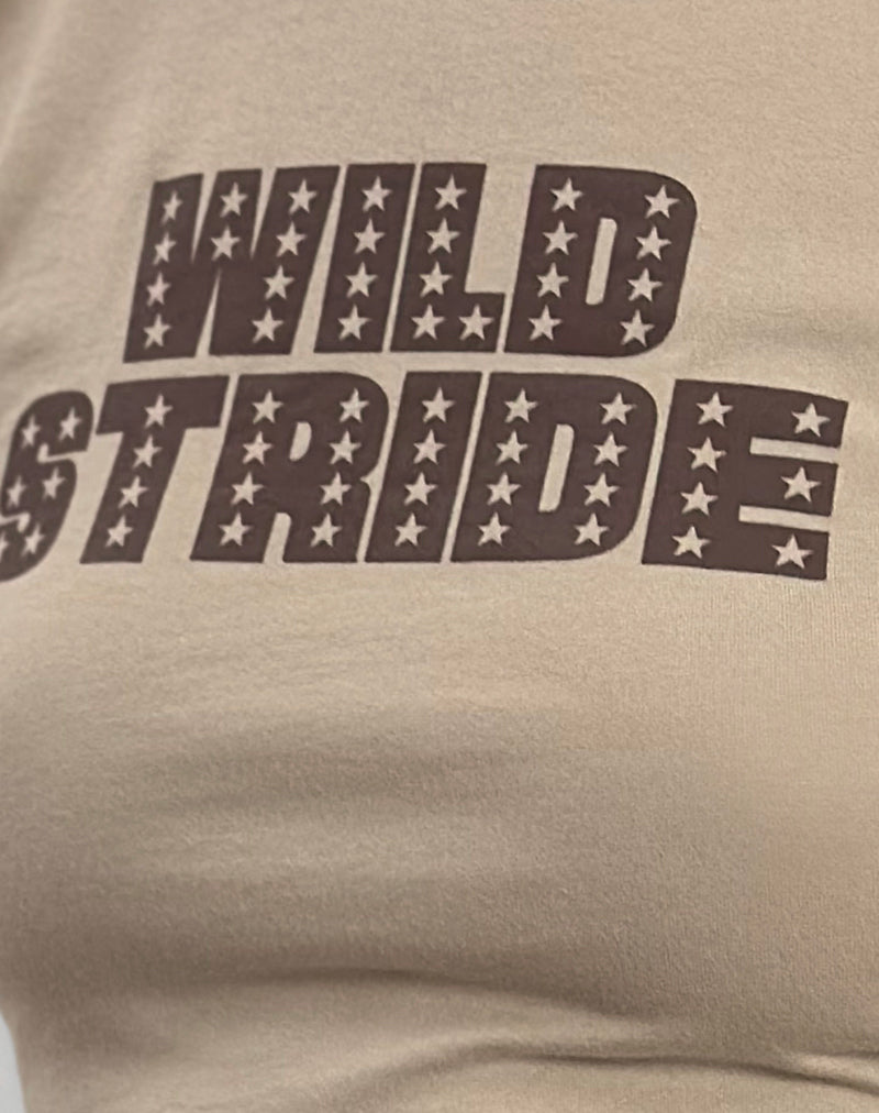 Sutin Tee in Coconut Milk with Wild Stride Graphic-Nico Sky