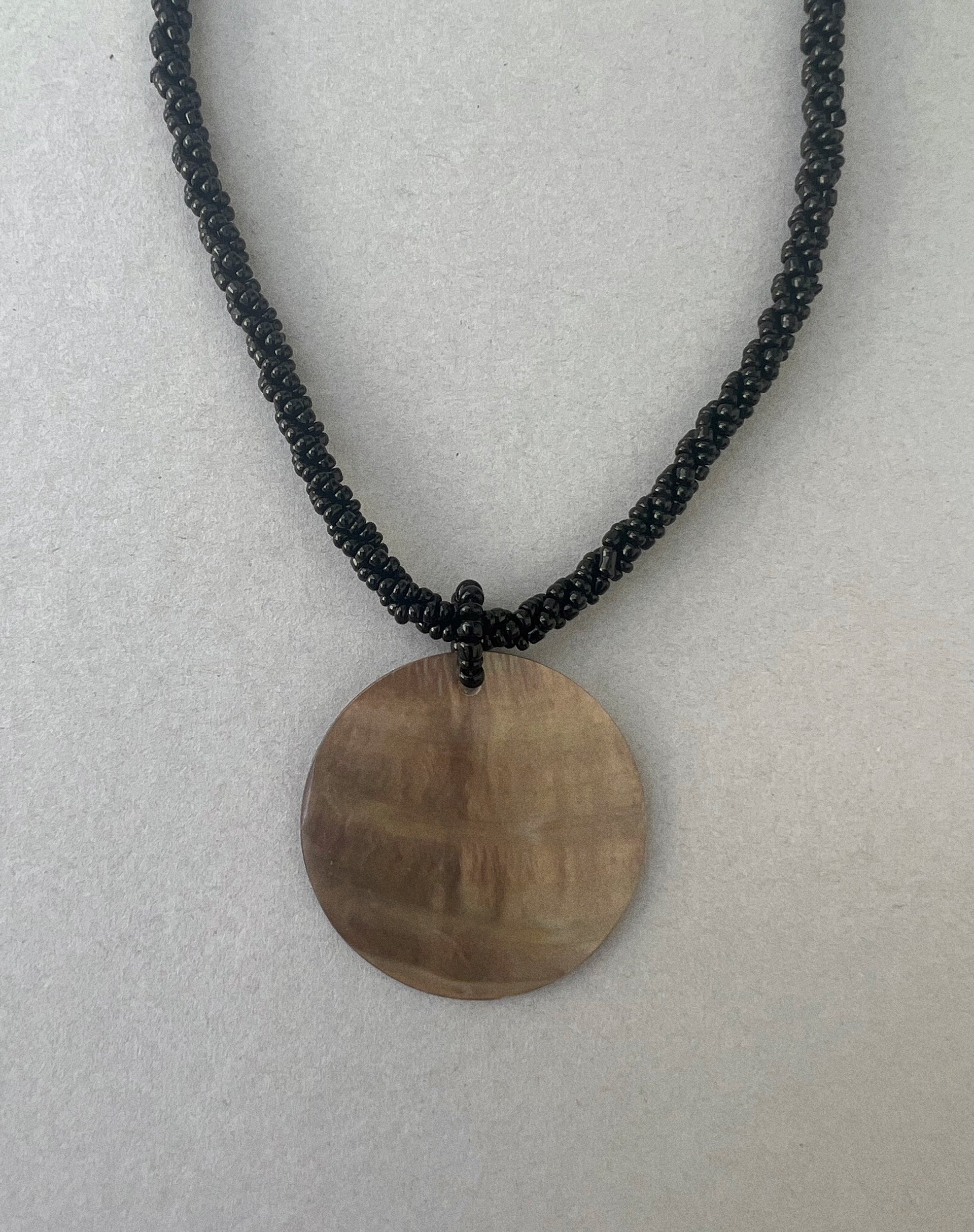 Talola Necklace with Round Shell Pendant-Nico Sky