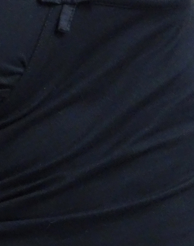 Tasina Top in Black with Black Binding-Nico Sky