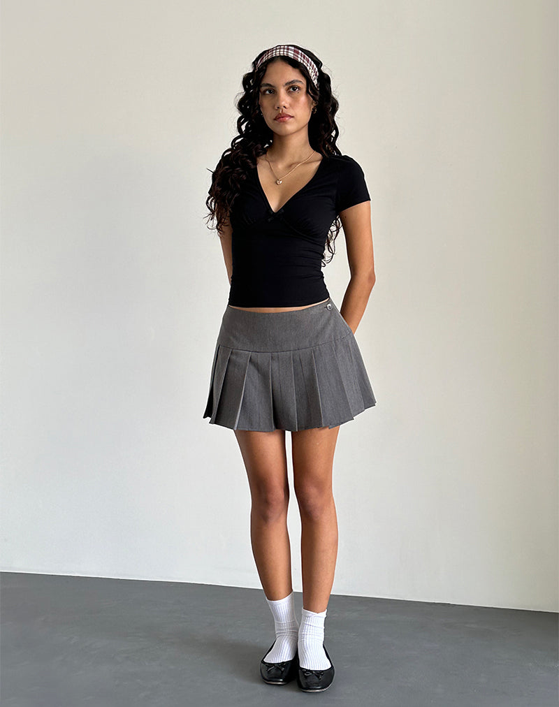 Tasina Top in Black with Black Binding-Nico Sky