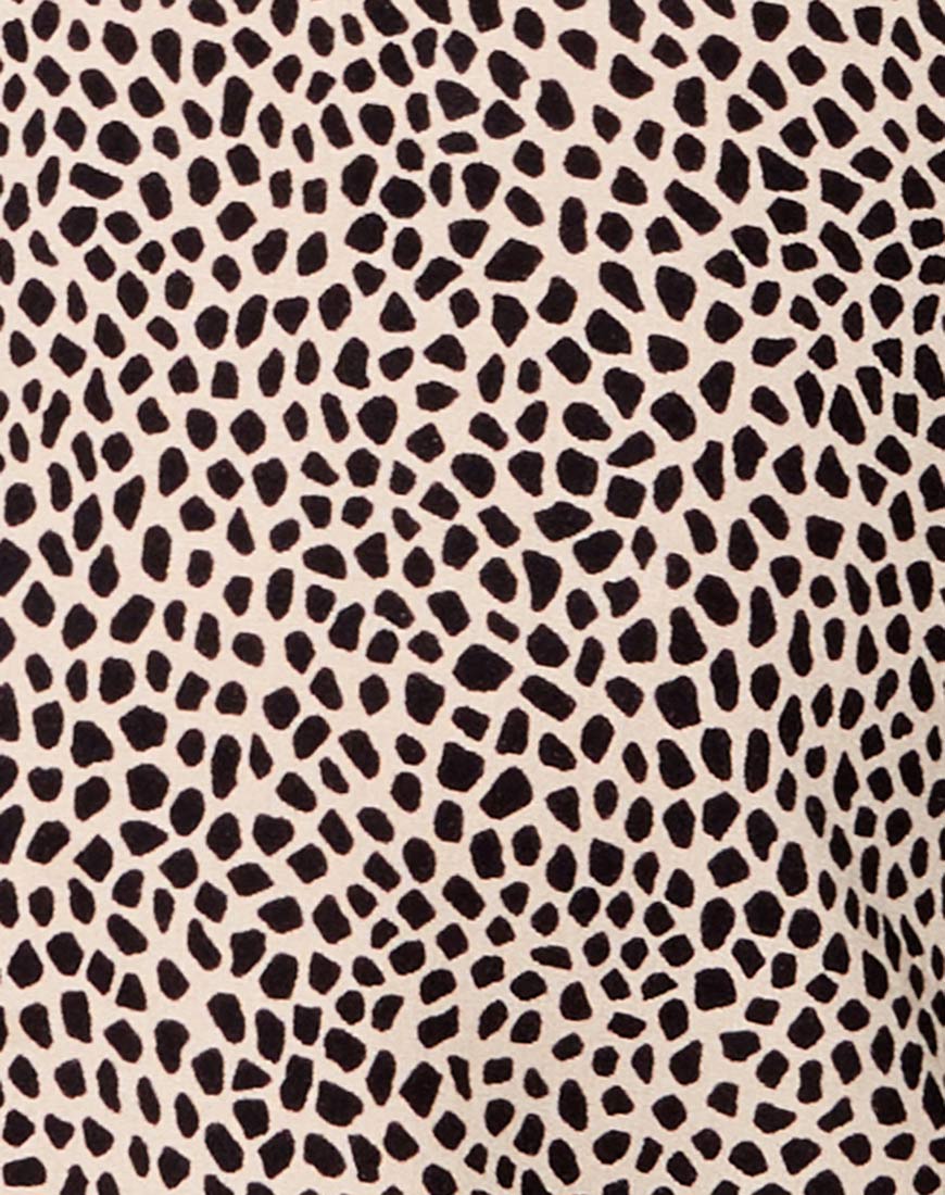 Tesla Slip Dress in Mini Croc Tan-Nico Sky