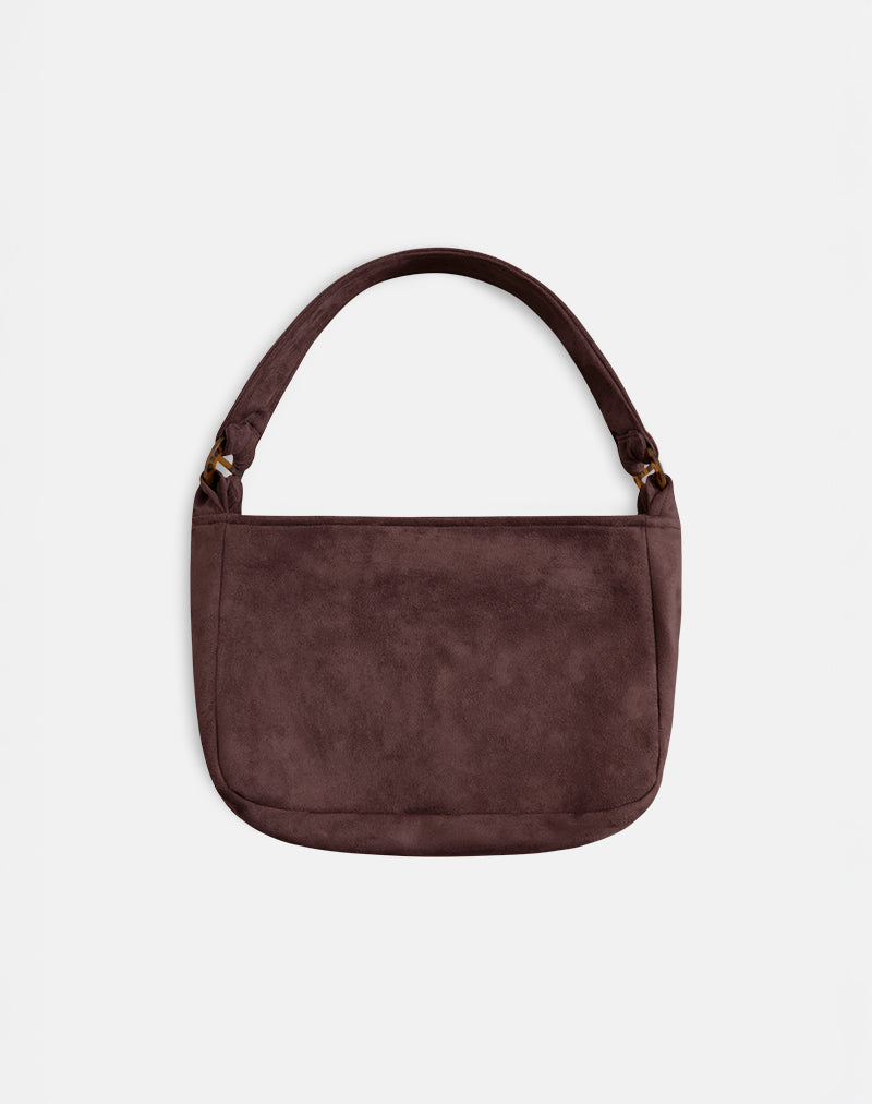 Tetira Bag with Double Tortoise Shell Buckle in Brown-Nico Sky