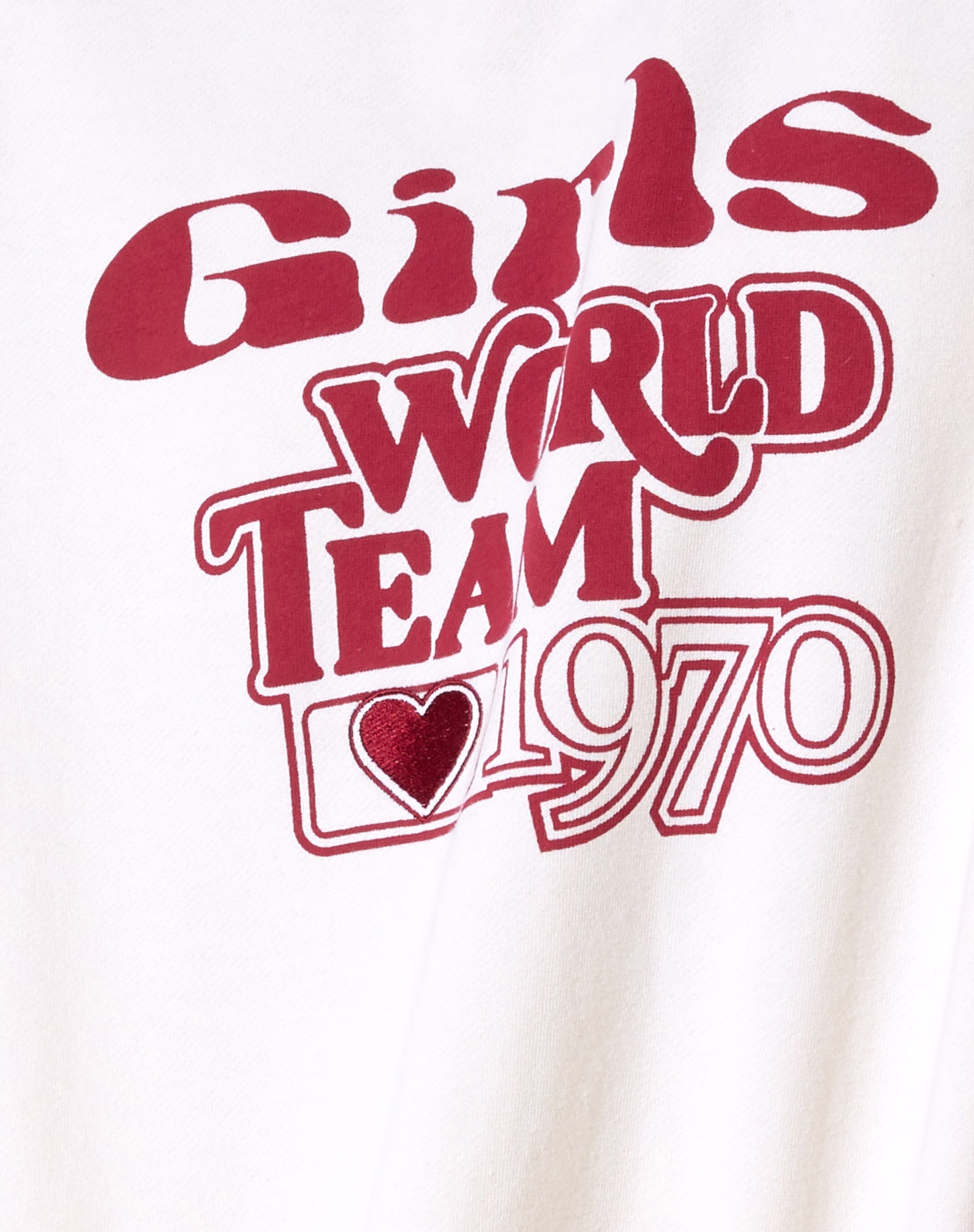 Tetty Sweatshirt in Ivory Red Adrenaline Girls World Team-Nico Sky
