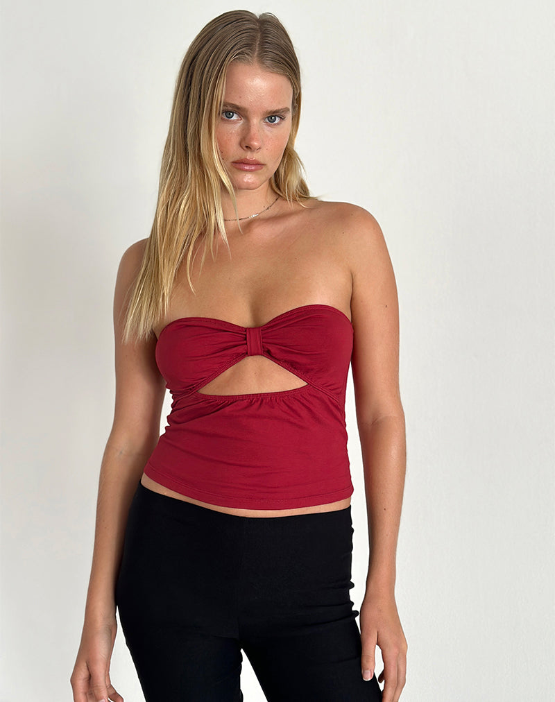 Tifose Twist Front Top in Adrenaline Red-Nico Sky