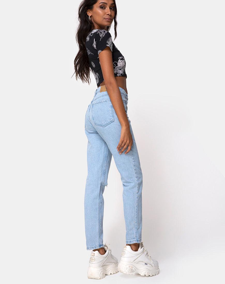 Tindy Top in Black Dragon-Nico Sky