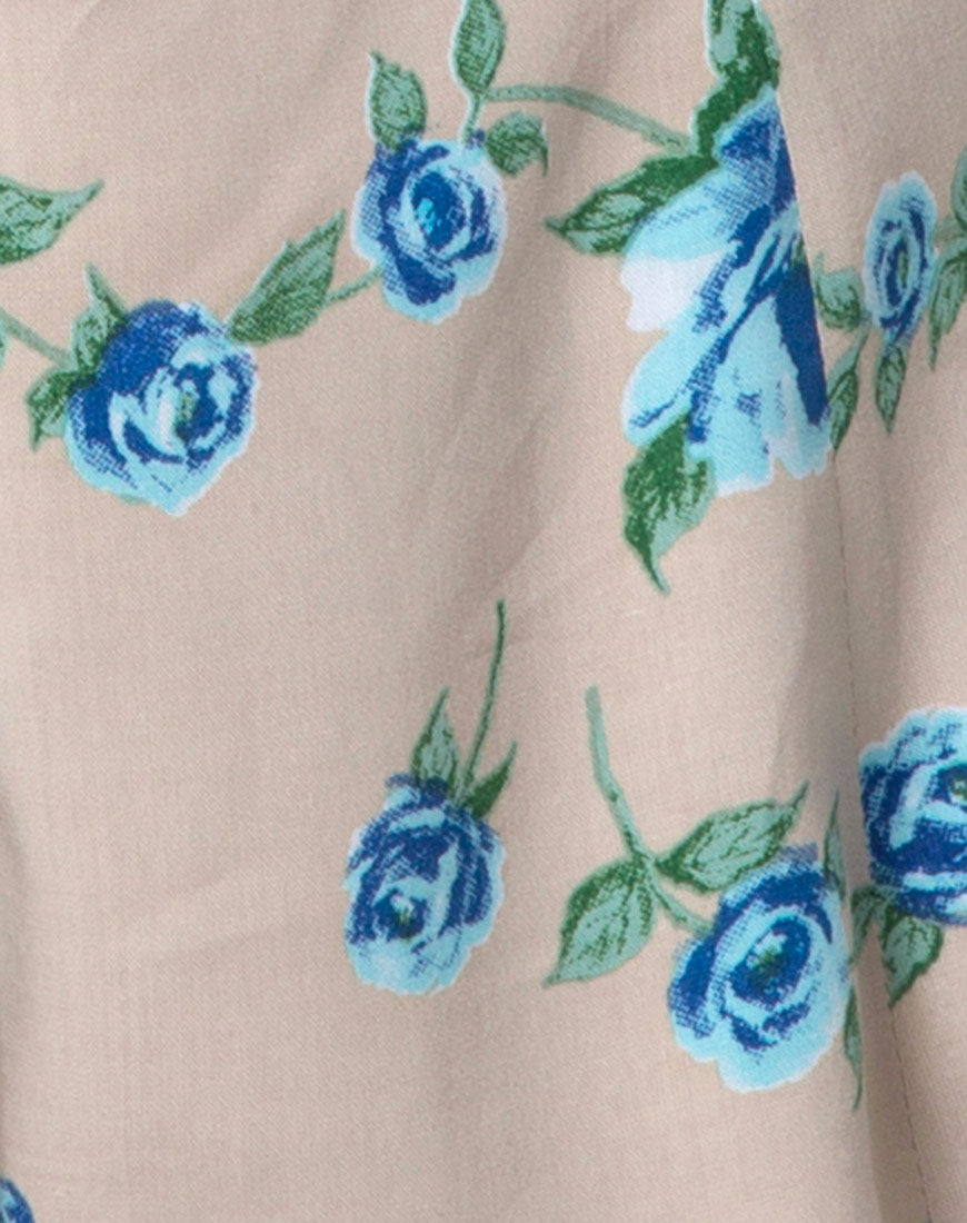 Trisemi Dress in Rose Blossom Blue-Nico Sky