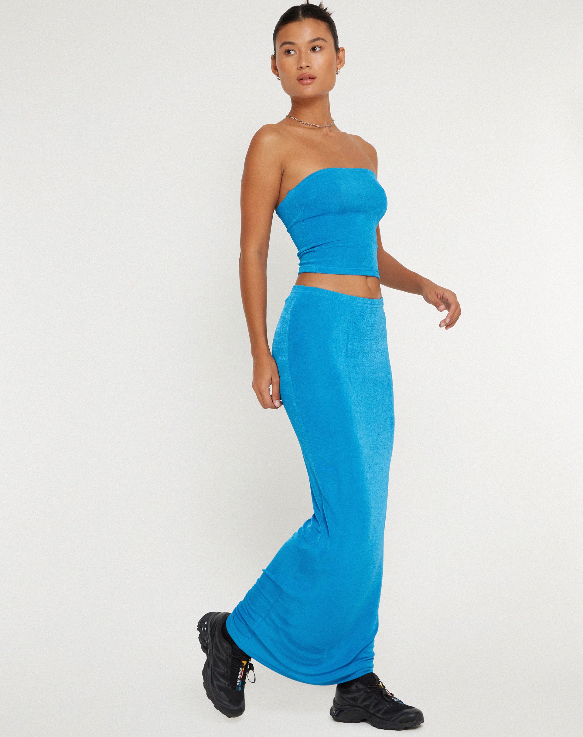 New Tulus Flood Maxi Skirt in Electric Blue-Nico Sky