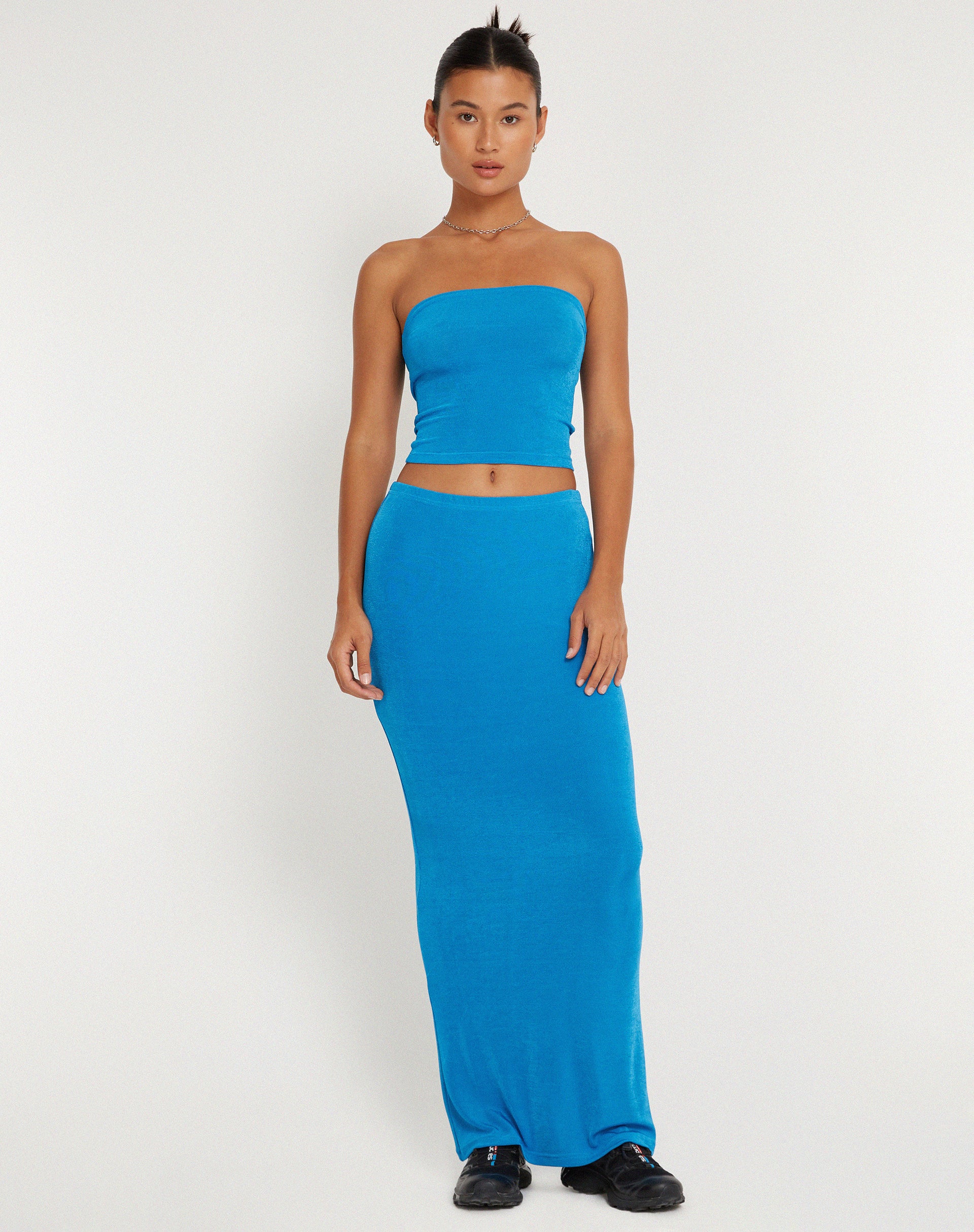 New Tulus Flood Maxi Skirt in Electric Blue-Nico Sky